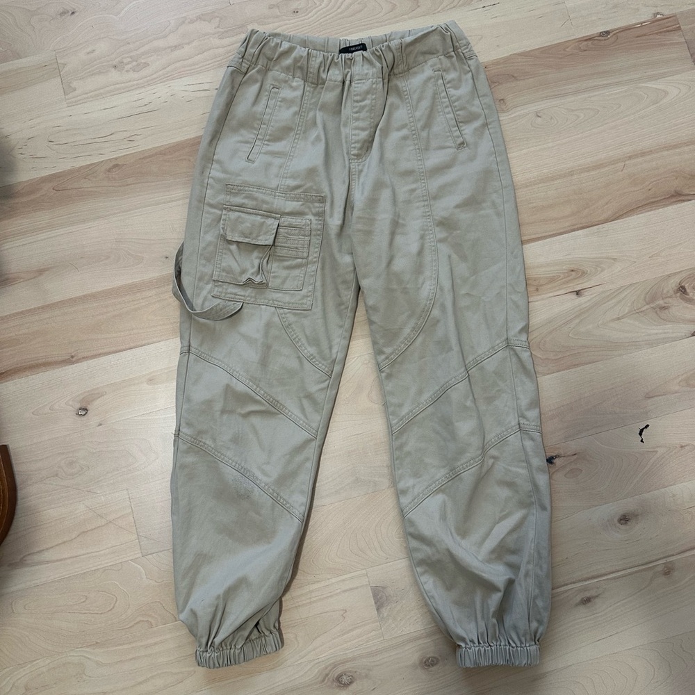 Beige Cargo Pants